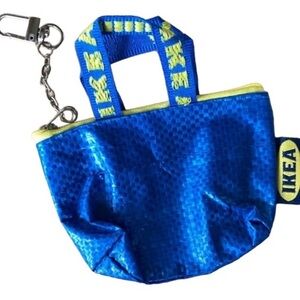 Ikea zipper coin ID tote NEW knoleg bag mini Frakta blue yellow
